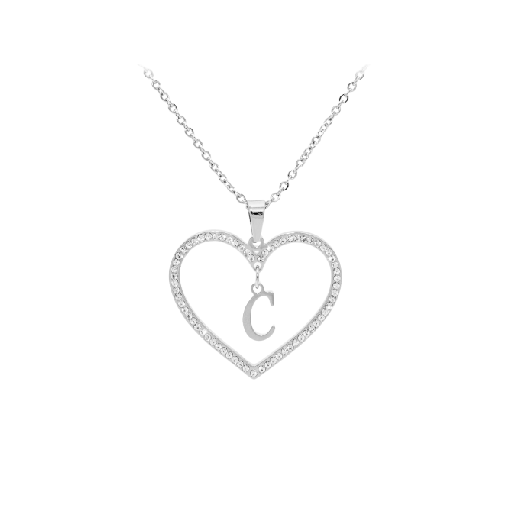 Collier Coeur Personnalisé avec Strass